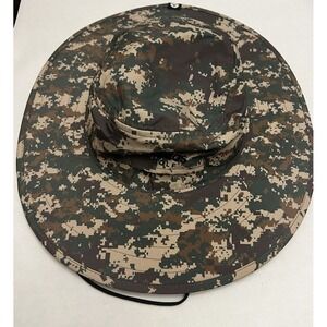 Adidas Wide-Brim Golf Sun Crest Bucket Hat Men's SM/Med Digita Camo UPF 50 NWT
